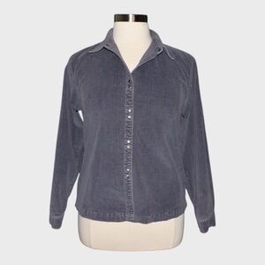Cabelas Gray Corduroy Button-Up Jacket